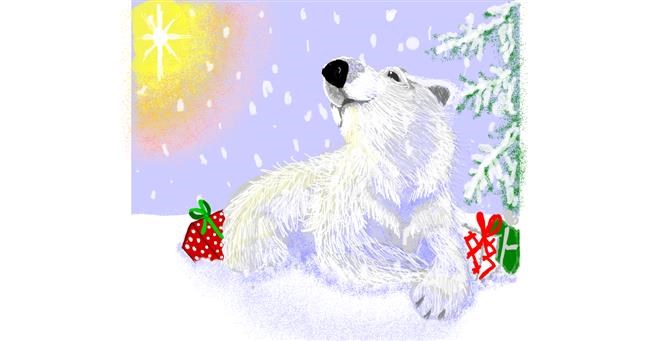 Drawing of Polar Bear by Geo-Pebbles