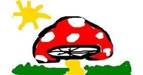 Drawing of Mushroom by Derp