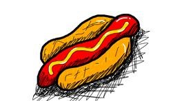 Drawing of Hotdog by And then i oop