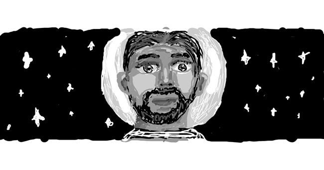 Astronaut-Zeichnung von barbiana