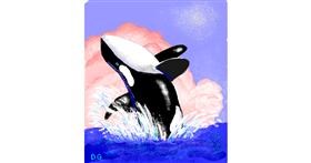 Drawing of Whale by GreyhoundMama