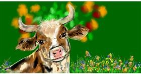 Kuh-Zeichnung von Eclat de Lune