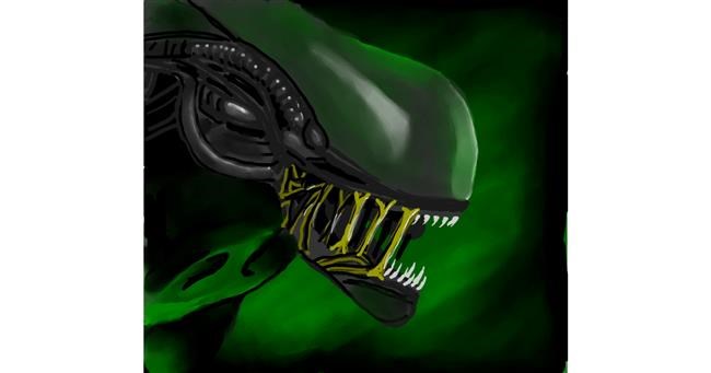 Drawing of Alien by Joze