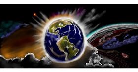 Drawing of Earth by Chaching