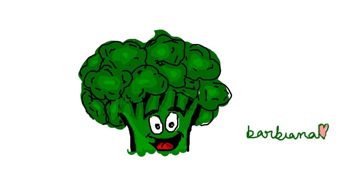 Drawing of Broccoli by barbiana