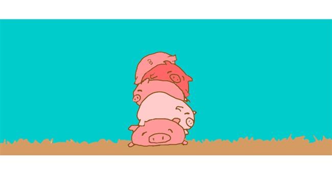 Schwein-Zeichnung von Trapdoor