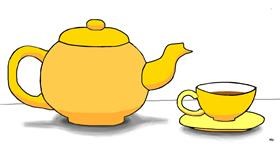 Drawing of Teapot by Swimmer 