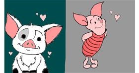 Drawing of Pig by loser eerawn