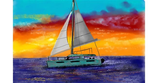 Drawing of Sailboat by Tim