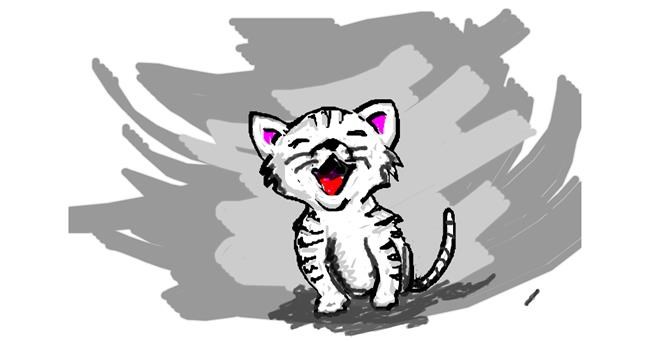 Katze-Zeichnung von debasmita