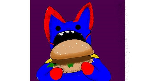 Drawing of Burger by Data