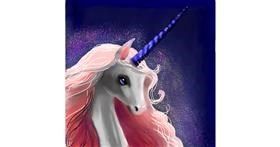 Drawing of Unicorn by Joze