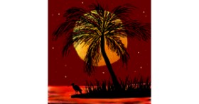 Drawing of Palm tree by 💫 KatieKat 💫