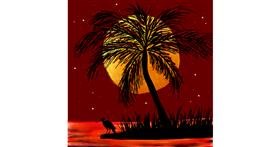 Drawing of Palm tree by 💫 KatieKat 💫