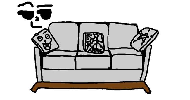 Drawing of Couch by Agithur