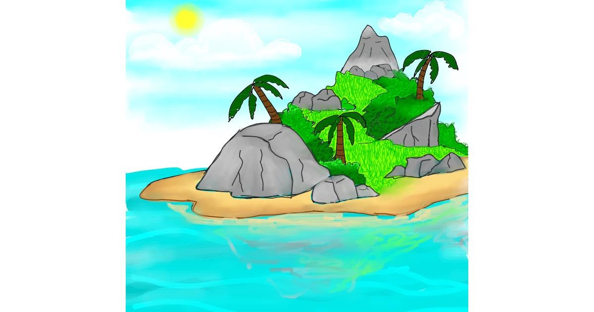 Drawing of Island by Snowy