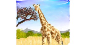 Drawing of Giraffe by Muni