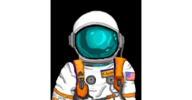 Drawing of Astronaut by GreyhoundMama