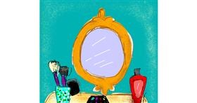 Drawing of Mirror by Melocotón