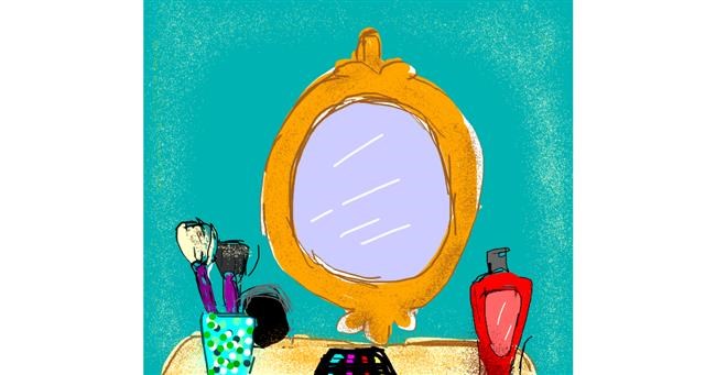 Drawing of Mirror by Melocotón