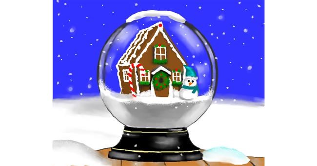 Drawing of Snow globe by Cec