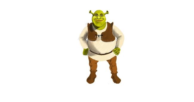 Drawing of Shrek by Andromeda