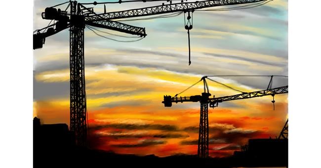 Drawing of Crane (machine) by RadiouChka