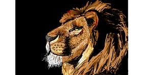 Drawing of Lion by Mia