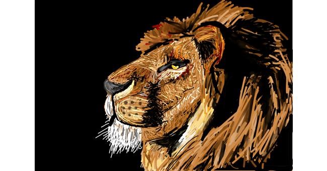 Drawing of Lion by Mia