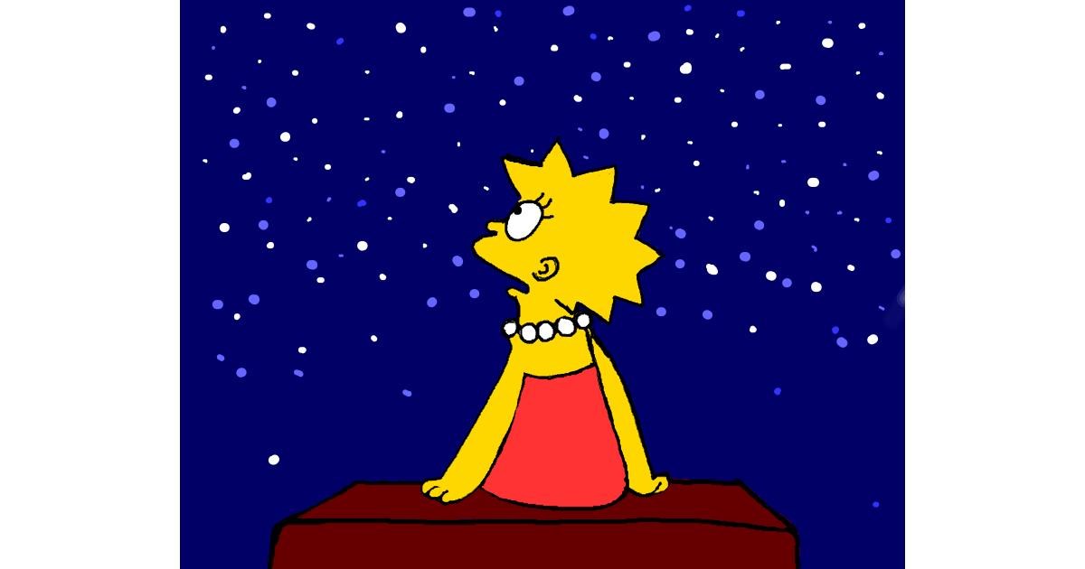 Drawing of Lisa Simpson by Cec