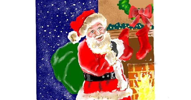 Drawing of Santa Claus by GJP