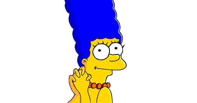 Drawing of Marge Simpson by Coyote