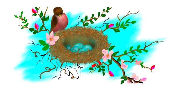 Drawing of Nest by DebbyLee