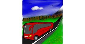 Drawing of Bus by Sala