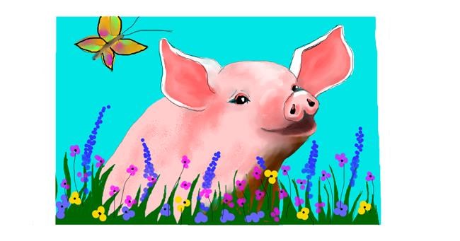 Schwein-Zeichnung von DebbyLee