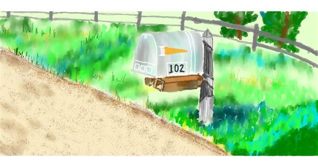 Drawing of Mailbox by Kim