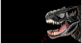 Drawing of T-rex dinosaur by Çhåching