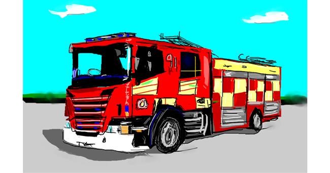 Feuerwehrauto-Zeichnung von Herbert
