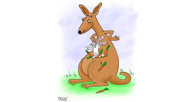 Känguru-Zeichnung von GreyhoundMama