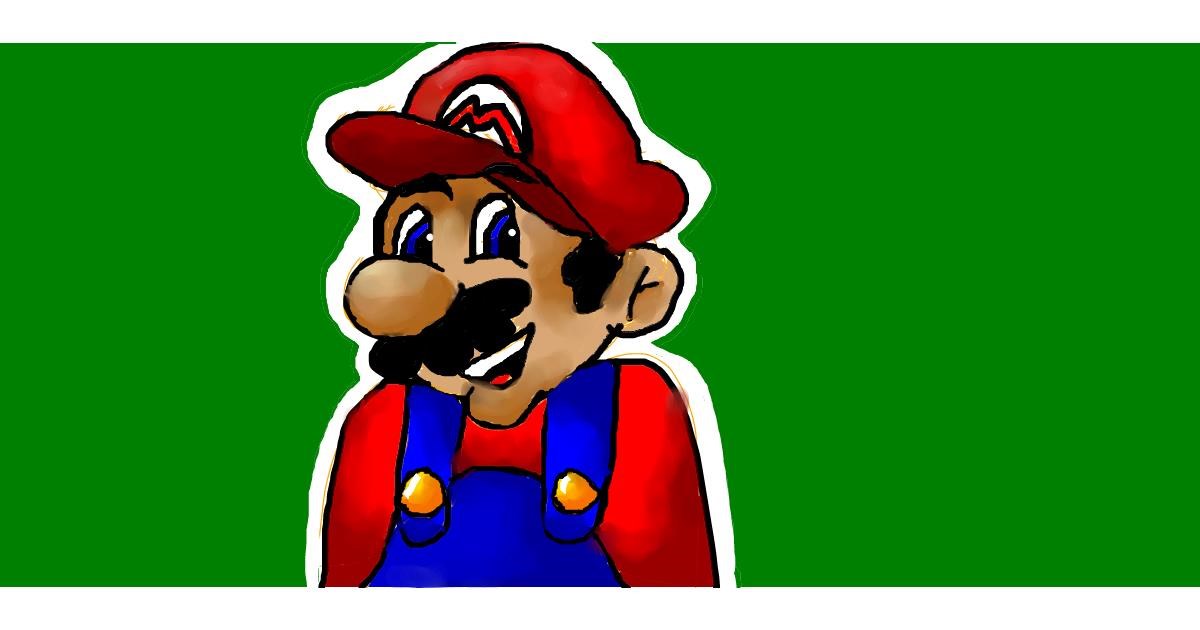 Drawing of Super Mario by Gwendolynn