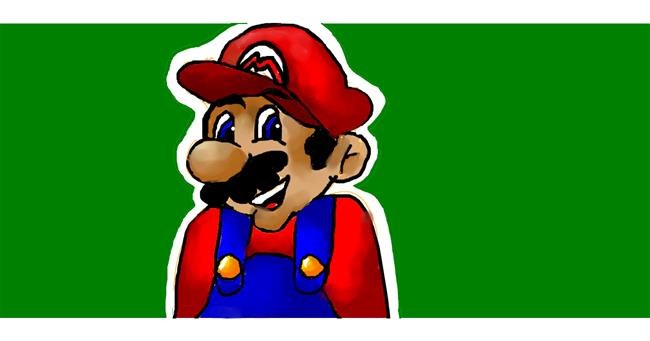 Drawing of Super Mario by Gwendolynn