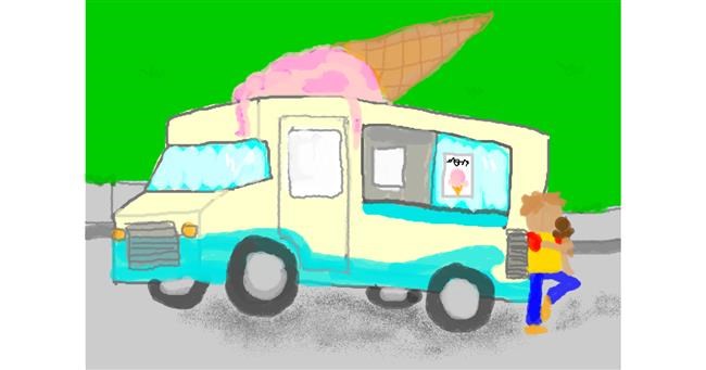 Drawing of Truck by Ava