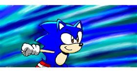 Drawing of Sonic the hedgehog by Kim