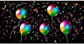 Drawing of Balloon by Eclat de Lune