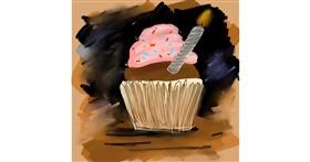 Drawing of Birthday cake by Manali