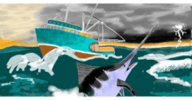 Drawing of Swordfish by SAM AKA MARGARET 🙄