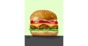 Drawing of Burger by GreyhoundMama