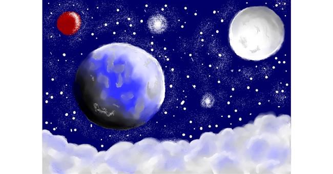 Drawing of Planet by Debidolittle