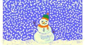 Drawing of Snowman by pho