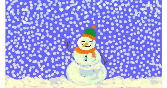 Drawing of Snowman by pho